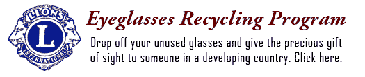 Lions Club Eyeglasses Recycling Program